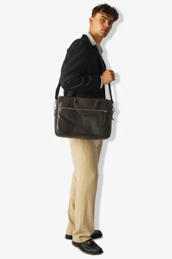 Prato briefcase Axel Dark brown