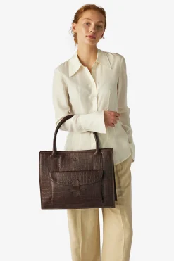 Ragusa shopper Valentina Dark brown