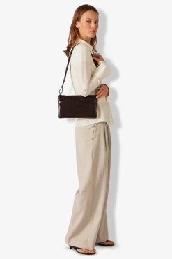 Salerno combi clutch Jasmina Dark brown